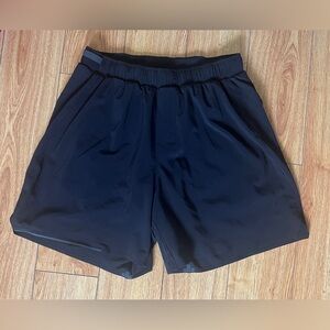Lululemon Mens Surge Lined Shorts Size Medium Black 6" inseam